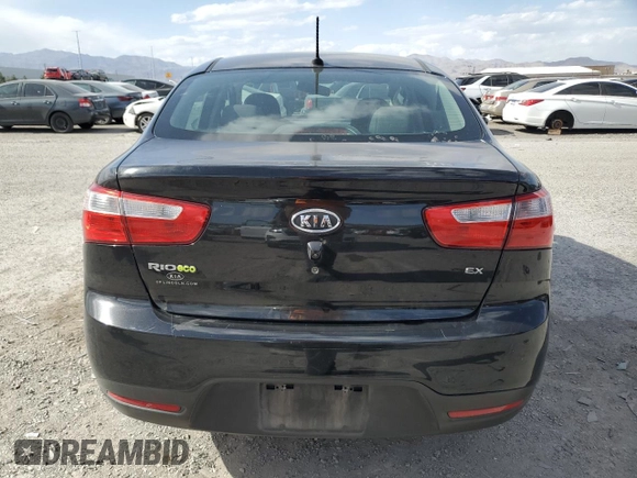 2013 Kia Rio EX with VIN KNADN4A30D6104166, listed as a Copart auction lot 56752345 with 129,708 mi miles and Salvage title. Bid and sale history available at DreamBid. Image 6.