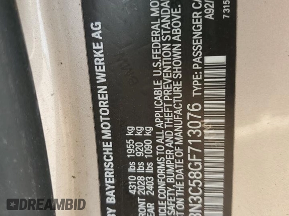 2016 BMW 4 Series 428i z VIN WBA3N3C58GF713076, wystawiony jako Copart lot #57517315 z przebiegiem 38 073 mil mil oraz Szkoda całkowita • Salvage title. Historia ofert i sprzedaży dostępna na DreamBid. Obrazek 12.