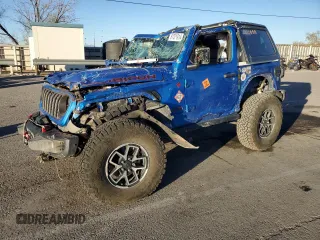 2024 Jeep Wrangler Rubicon X with VIN 1C4PJXCG1RW298288, listed as a Copart auction lot 81371914 with 4,445 mi miles and Salvage title. Bid and sale history available at DreamBid. Image 1.