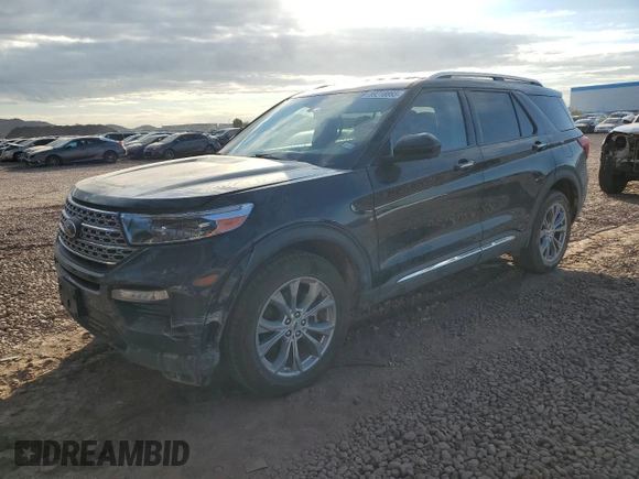 2022 Ford Explorer Limited with VIN 1FMSK8FH5NGB07814, listed as a Copart auction lot 89218865 with 34,595 mi miles and Salvage Title. Bid and sale history available at carsss.com. Image 1.