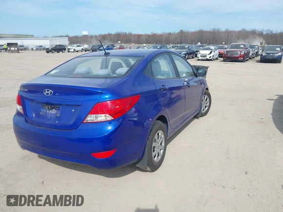 2013 Hyundai Accent GLS with VIN KMHCT4AE2DU553796, listed as a IAAI auction lot 42064167 with 173,799 mi miles. Bid and sale history available at carsss.com. Image 4.
