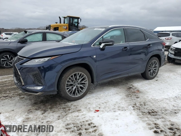 2022 Lexus RX 350 F Sport with VIN 2T2YZMDA5NC355905, listed as a Copart auction lot 44953705 with 25,938 mi miles and Salvage title. Bid and sale history available at DreamBid. Image 1.
