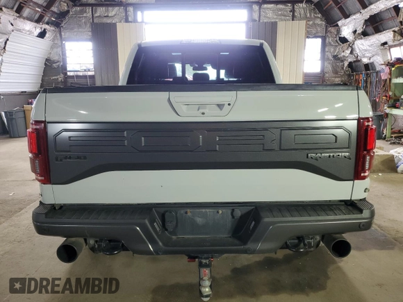 2017 Ford F-150 Raptor with VIN 1FTFW1RG4HFA83875, listed as a Copart auction lot 54001705 with 25,656 mi miles and Salvage Title. Bid and sale history available at carsss.com. Image 6.