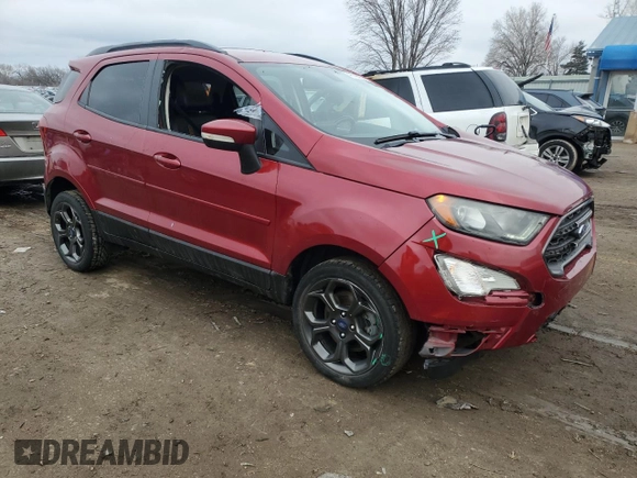 2018 Ford EcoSport SES with VIN MAJ6P1CL1JC198949, listed as a Copart auction lot 42748455 with 91,266 mi miles and Salvage Title. Bid and sale history available at DreamBid. Image 4.
