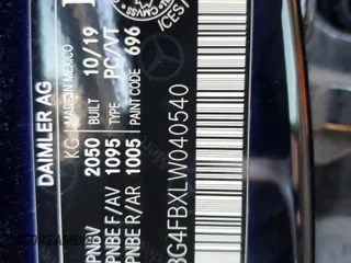 2020 Mercedes-Benz A 220 with VIN WDD3G4FBXLW040540, listed as a Copart auction lot 45729405 with 99,595 mi miles and Salvage Title. Bid and sale history available at DreamBid. Image 12.