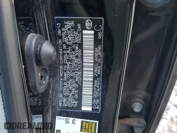2014 Toyota Prius Two z VIN JTDZN3EU1E3297999, wystawiony jako Copart lot #58003705 z przebiegiem 160 806 mil mil oraz Szkoda całkowita • Salvage title. Historia ofert i sprzedaży dostępna na DreamBid. Obrazek 13.