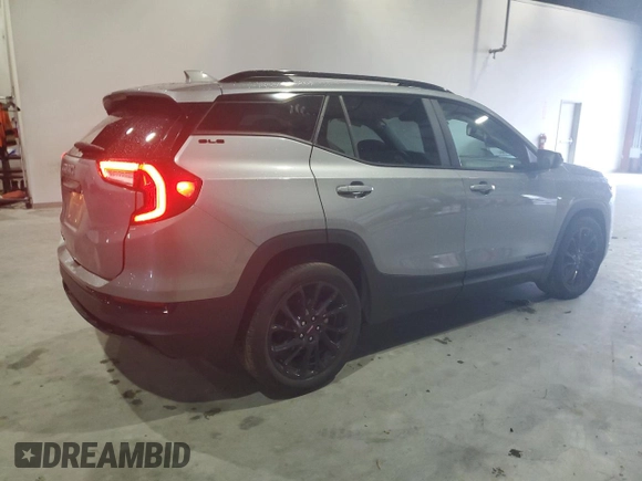 2023 GMC Terrain SLE with VIN 3GKALMEG4PL241960, listed as a Copart auction lot 56607085 with 21,390 mi miles and Non repairable. Bid and sale history available at DreamBid. Image 3.