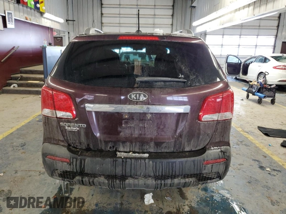 2012 Kia Sorento LX with VIN 5XYKT3A20CG256235, listed as a Copart auction lot 46143685 with 235,582 mi miles and Non Repairable. Bid and sale history available at carsss.com. Image 6.