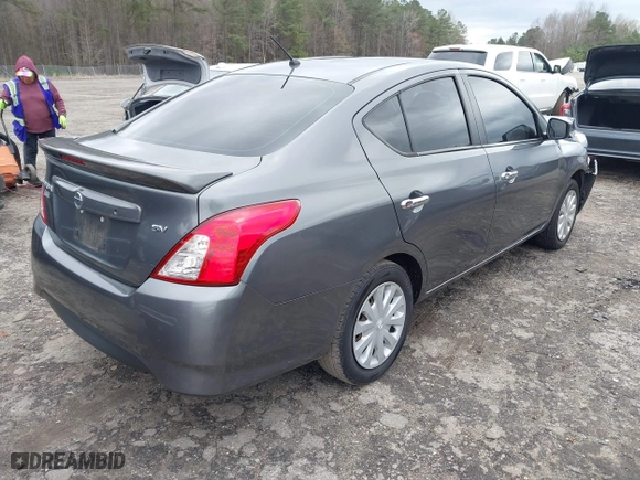 2019 Nissan Versa Sedan SV with VIN 3N1CN7AP4KL831867, listed as a IAAI auction lot 41807271 with 125,421 mi miles. Bid and sale history available at carsss.com. Image 4.