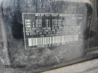 2017 Subaru Legacy Premium with VIN 4S3BNAC66H3049116, listed as a Copart auction lot 65729425 with Not provided miles and Clean title. Bid and sale history available at DreamBid. Image 12.