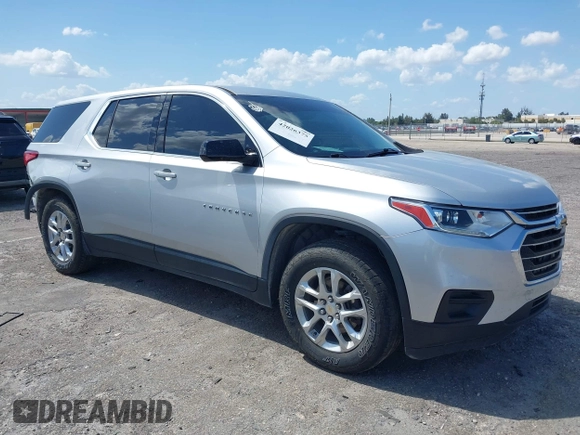 2020 Chevrolet Traverse LS with VIN 1GNERFKW9LJ167575, listed as a IAAI auction lot 42026375 with 62,454 mi miles. Bid and sale history available at carsss.com. Image 1.
