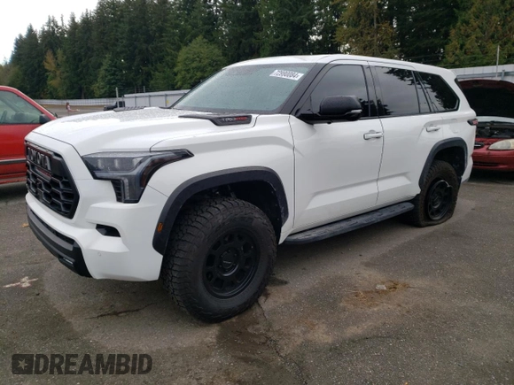 2023 Toyota Sequoia SR5 with VIN 7SVAAABA6PX013064, listed as a Copart auction lot 72990084 with 12,342 mi miles and Salvage Title. Bid and sale history available at carsss.com. Image 1.