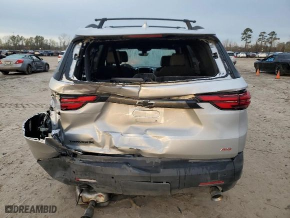 2022 Chevrolet Traverse RS with VIN 1GNERJKW4NJ124865, listed as a Copart auction lot 89060145 with 51,651 mi miles and Salvage Title. Bid and sale history available at carsss.com. Image 6.