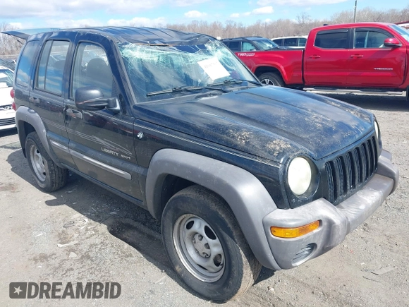 2002 Jeep Liberty Sport with VIN 1J4GL48K82W345855, listed as a IAAI auction lot 41687317 with 231,969 mi miles. Bid and sale history available at carsss.com. Image 1.