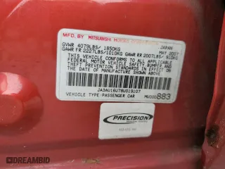 2008 Mitsubishi Lancer DE with VIN JA3AU16U78U019107, listed as a Copart auction lot 50465755 with 219,702 mi miles and Salvage Title. Bid and sale history available at carsss.com. Image 12.