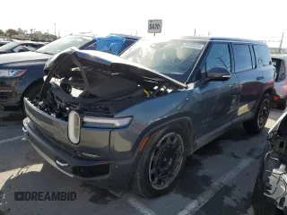 2025 Rivian R1S Adventure with VIN 7PDSGBBA5SN048839, listed as a Copart auction lot 89199375 with 5,177 mi miles and Salvage Title. Bid and sale history available at carsss.com. Image 1.