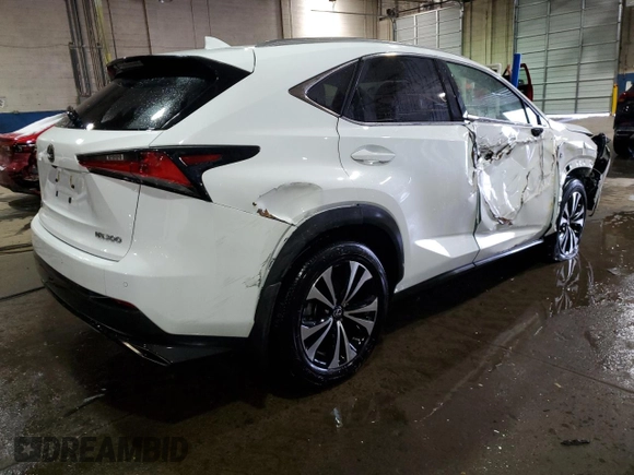 2021 Lexus NX with VIN JTJSARDZ8M2252184, listed as a Copart auction lot 88929205 with 7,077 mi miles and Salvage Title. Bid and sale history available at carsss.com. Image 3.