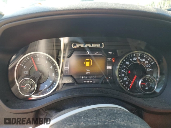 2020 Ram 1500 Big Horn with VIN 1C6SRFFT8LN117665, listed as a Copart auction lot 52289725 with 110,684 mi miles and Salvage title. Bid and sale history available at DreamBid. Image 9.