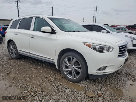2013 Infiniti JX35 with VIN 5N1AL0MM9DC339929, listed as a Copart auction lot 72847094 with 125,978 mi miles and Salvage Title. Bid and sale history available at carsss.com. Image 4.