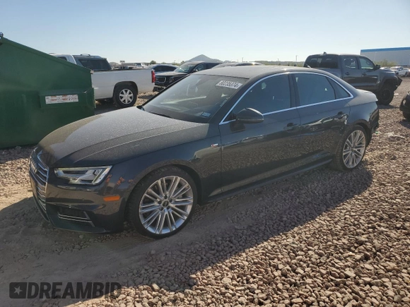 2017 Audi A4 Prestige with VIN WAUFNAF43HN069854, listed as a Copart auction lot 80235374 with 66,608 mi miles and Salvage Title. Bid and sale history available at carsss.com. Image 1.
