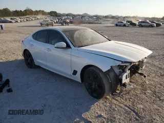 2023 Genesis G70 2.0T with VIN KMTG34TA3PU105184, listed as a Copart auction lot 77366344 with 36,582 mi miles and Salvage Title. Bid and sale history available at carsss.com. Image 4.