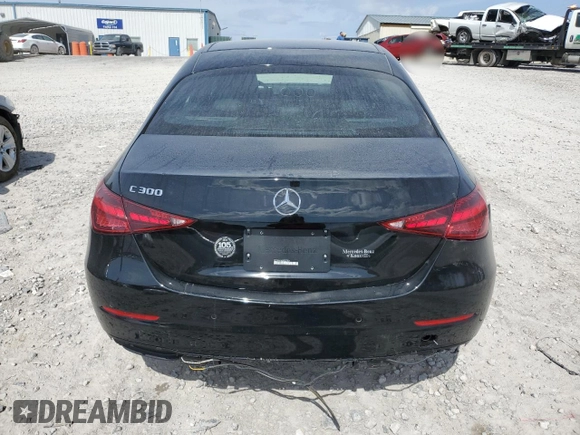 2024 Mercedes-Benz C 300 with VIN W1KAF4GB2RR237847, listed as a Copart auction lot 49126015 with 1,223 mi miles and Salvage Title. Bid and sale history available at DreamBid. Image 6.