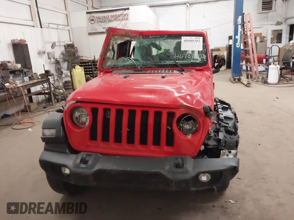 2023 Jeep Wrangler Sport S with VIN 1C4HJXDN1PW630003, listed as a IAAI auction lot 40989202 with 48,000 mi miles and . Bid and sale history available at DreamBid. Image 12.