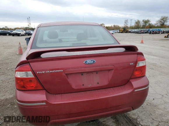 2005 Ford Five Hundred SEL with VIN 1FAFP24175G143889, listed as a Copart auction lot 77216384 with 0 mi miles and Salvage Title. Bid and sale history available at carsss.com. Image 6.