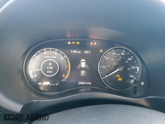 2023 Nissan Kicks SV with VIN 3N1CP5CV0PL540574, listed as a Copart auction lot 64501265 with 29,481 mi miles and Salvage title. Bid and sale history available at DreamBid. Image 9.