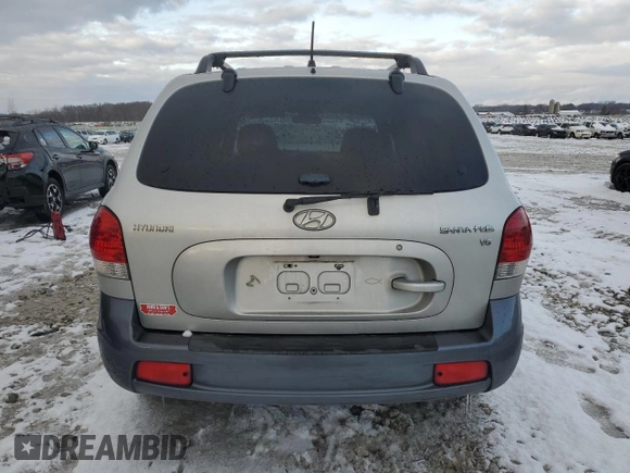 2005 Hyundai Santa Fe GLS with VIN KM8SC13D25U885124, listed as a Copart auction lot 82380954 with 139,606 mi miles and Clean Title. Bid and sale history available at DreamBid. Image 6.