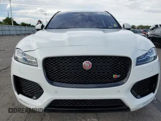 2018 Jaguar F-Pace S with VIN SADCM2FV8JA246410, listed as a Copart auction lot 57907555 with 104,990 mi miles and Salvage title. Bid and sale history available at DreamBid. Image 5.