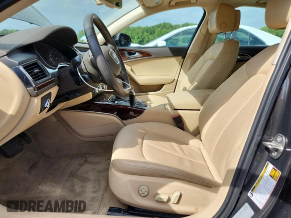 2012 Audi A6 Premium Plus with VIN WAUGGAFC6CN054165, listed as a Copart auction lot 62527695 with 55,592 mi miles and Clean title. Bid and sale history available at DreamBid. Image 7.