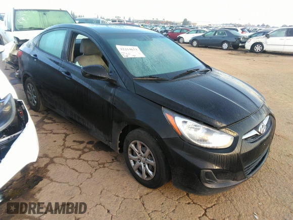 2013 Hyundai Accent GLS with VIN KMHCT4AE3DU284644, listed as a IAAI auction lot 35066001 with 0 mi miles. Bid and sale history available at carsss.com. Image 1.