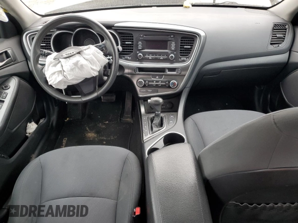 2015 Kia Optima LX z VIN KNAGM4A78F5530621, wystawiony jako Copart lot #43874535 z przebiegiem Nie podano mil oraz Szkoda całkowita • Salvage title. Historia ofert i sprzedaży dostępna na DreamBid. Obrazek 8.