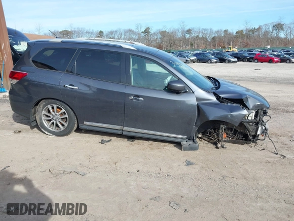 2014 Nissan Pathfinder Platinum with VIN 5N1AR2MM6EC604107, listed as a IAAI auction lot 41596835 with 110,125 mi miles and . Bid and sale history available at DreamBid. Image 13.