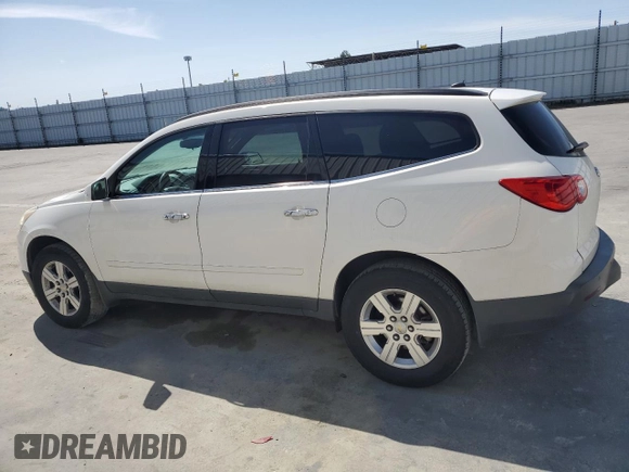 2012 Chevrolet Traverse 1LT with VIN 1GNKRGED7CJ257035, listed as a Copart auction lot 54019225 with 168,300 mi miles and Clean Title. Bid and sale history available at DreamBid. Image 2.