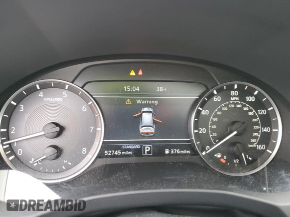 2019 Infiniti QX50 LUXE with VIN 3PCAJ5M30KF116984, listed as a Copart auction lot 44524413 with 52,745 mi miles. Bid and sale history available at carsss.com. Image 9.