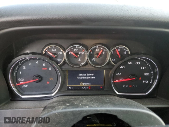2019 Chevrolet Silverado 1500 LT with VIN 1GCRWCED8KZ312617, listed as a Copart auction lot 42354405 with 70,432 mi miles and Salvage Title. Bid and sale history available at DreamBid. Image 9.