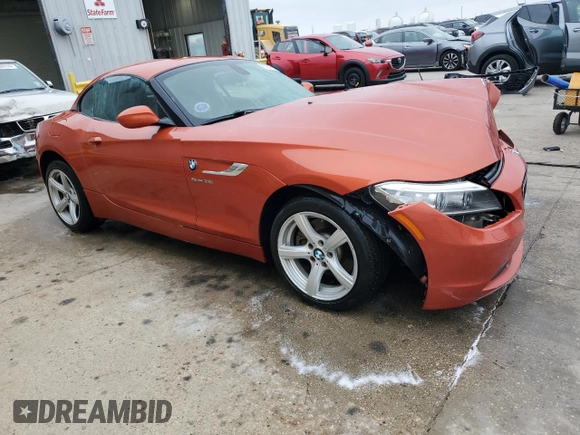2016 BMW Z4 sDrive28i with VIN WBALL5C56GJ997841, listed as a Copart auction lot 80018144 with 0 mi miles and Salvage Title. Bid and sale history available at carsss.com. Image 4.