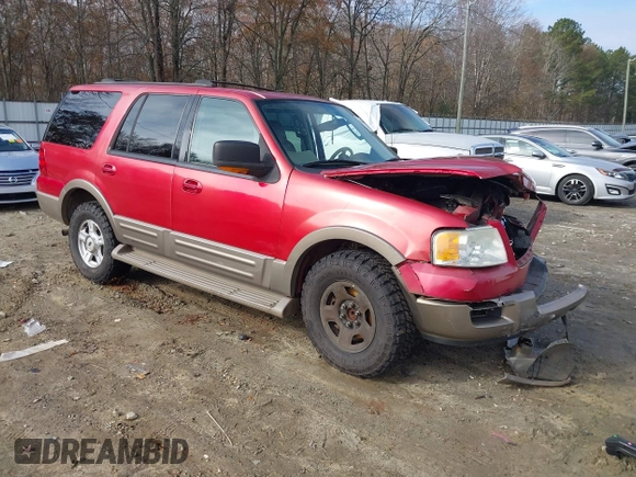 2003 Ford Expedition Eddie Bauer with VIN 1FMFU17L63LC52810, listed as a IAAI auction lot 41127759 with 1 mi miles. Bid and sale history available at carsss.com. Image 1.