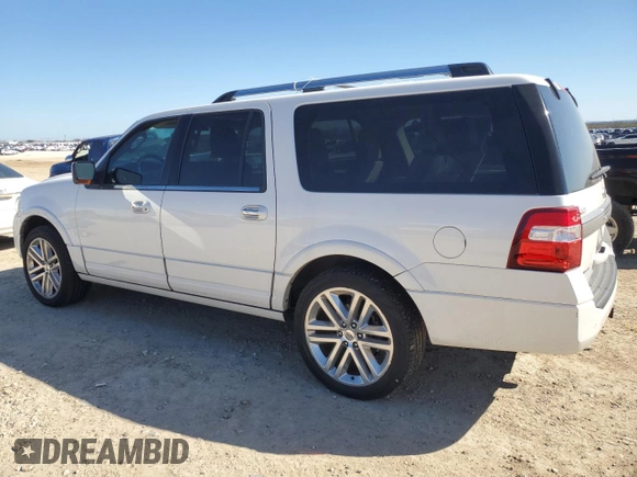 2015 Ford Expedition Max Limited with VIN 1FMJK1KTXFEF14263, listed as a Copart auction lot 46879985 with 76,440 mi miles and Salvage Title. Bid and sale history available at carsss.com. Image 2.