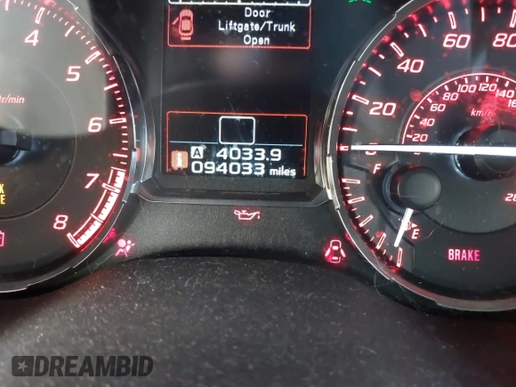 2016 Subaru WRX Premium with VIN JF1VA1E67G9834994, listed as a IAAI auction lot 41158411 with 94,033 mi miles. Bid and sale history available at carsss.com. Image 15.