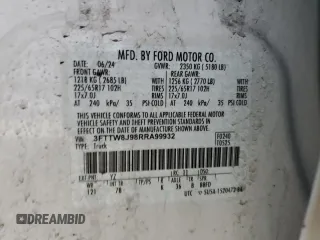 2024 Ford Maverick XLT with VIN 3FTTW8J98RRA99932, listed as a Copart auction lot 52291665 with 14,397 mi miles and Salvage title. Bid and sale history available at DreamBid. Image 12.