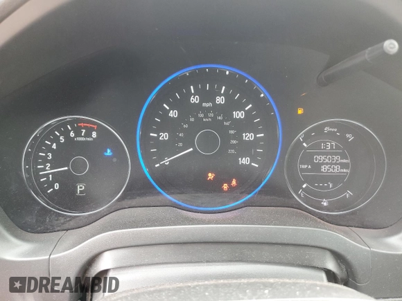 2016 Honda HR-V EX with VIN 3CZRU6H56GM757694, listed as a Copart auction lot 53131705 with 95,039 mi miles and Salvage Title. Bid and sale history available at carsss.com. Image 9.