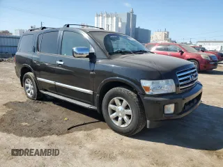2004 Infiniti QX56 with VIN 5N3AA08C74N812357, listed as a Copart auction lot 69843174 with 0 mi miles and Salvage Title. Bid and sale history available at carsss.com. Image 4.