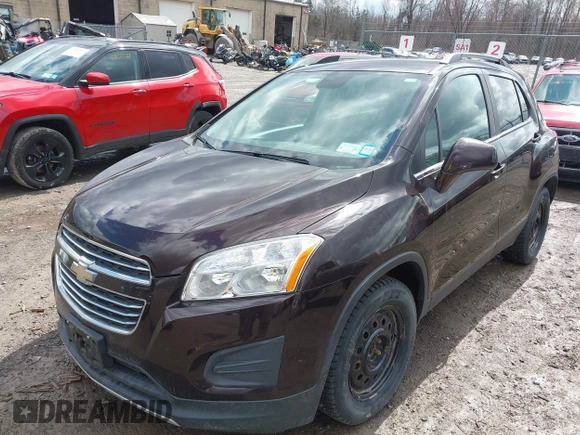 2016 Chevrolet Trax LT with VIN KL7CJLSB2GB754183, listed as a IAAI auction lot 41909178 with 115,683 mi miles. Bid and sale history available at carsss.com. Image 2.