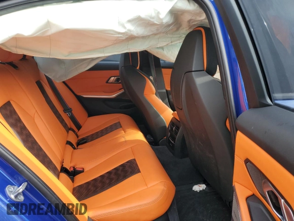 2022 BMW M3 Competition xDrive with VIN WBS43AY01NFL80708, listed as a Copart auction lot 46034615 with Not provided miles and Salvage title. Bid and sale history available at DreamBid. Image 10.