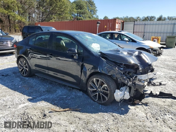 2021 Toyota Corolla SE with VIN JTDS4MCE9MJ074027, listed as a Copart auction lot 47763475 with 59,291 mi miles and Salvage Title. Bid and sale history available at carsss.com. Image 4.