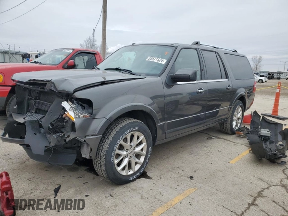 2016 Ford Expedition Max Limited with VIN 1FMJK2AT0GEF14541, listed as a Copart auction lot 85571524 with 74,536 mi miles and Salvage title. Bid and sale history available at DreamBid. Image 1.