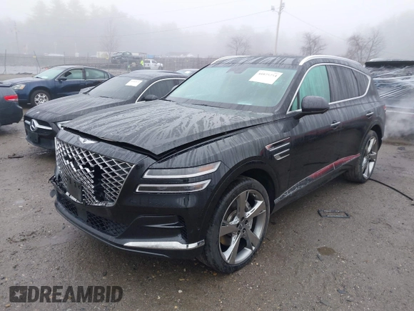 2024 Genesis GV80 with VIN KMUHCESC2RU168319, listed as a IAAI auction lot 41875754 with 33,286 mi miles and . Bid and sale history available at DreamBid. Image 2.